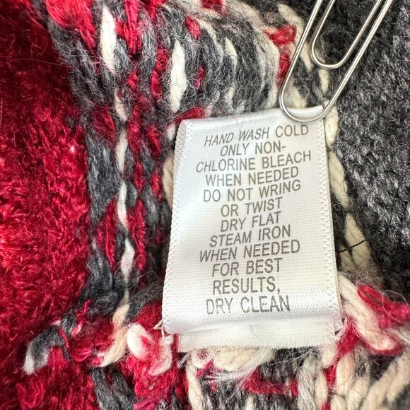 Croft & Barrow Women Cardigan Sweater Size S Cardinal Bird Embroider Holiday Red - Picture 7 of 8